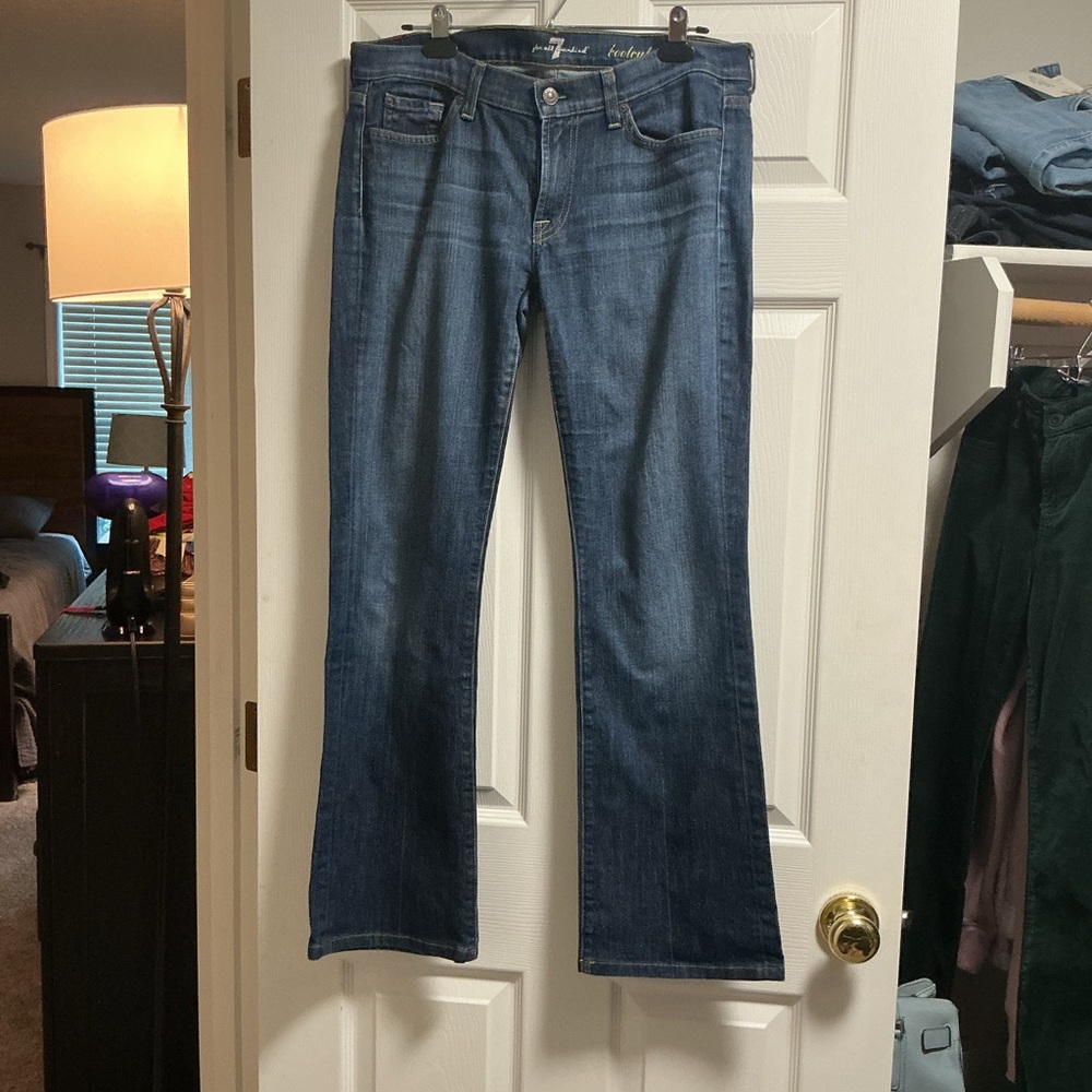 7 For All Mankind Dark Blue Denim Jeans